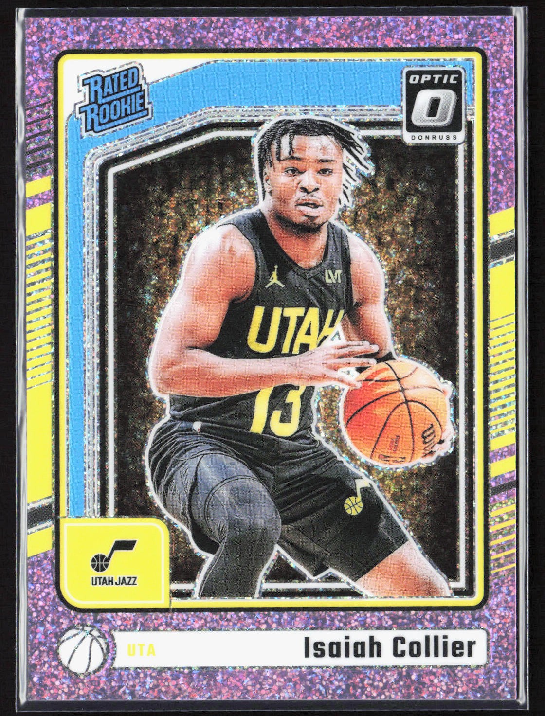 2024-25 Donruss Optic Isaiah Collier Pink Glitter Prizm Rookie /275 #295 Jazz