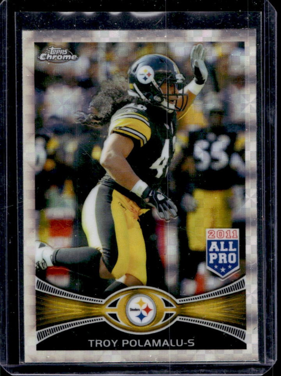 2012 Topps Chrome Troy Polamalu Xfractors #125 Steelers