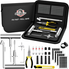 45PCS Tire Repair Kit, Tire Plug Kit, Tire Patch Kit Heavy Duty, Flat Tire Plug