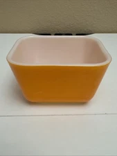 Vintage PYREX Refrigerator Dish 501 B Orange 1 -1/2 cup NO Lid