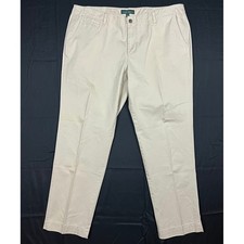 LRL Ralph Lauren Newbury Chino Pants Beige Womens 18W Straight Leg Cotton