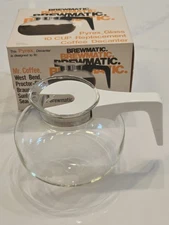 Vintage Pyrex Glass Brewmatic 10-Cup Replacement Coffee Decanter Carafe White 