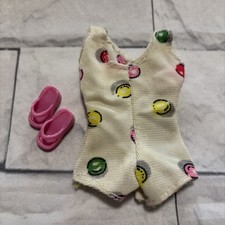 Vintage One Piece Jumper, Sandals, Barbie Size CLONE Clothes Shoes Lot 478