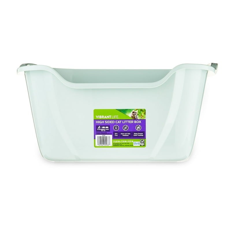 Extra Large High Sided Cat Litter Box, BPA-Free, Stain & Odo