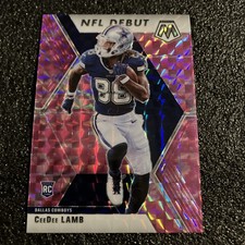 2020 Mosaic CeeDee Lamb NFL Debut Pink Rookie Card #268