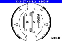 ATE Bremsbackensatz Feststellbremse 03.0137-4015.2 FüR Mercedes VW LT 28 2DA 2DH
