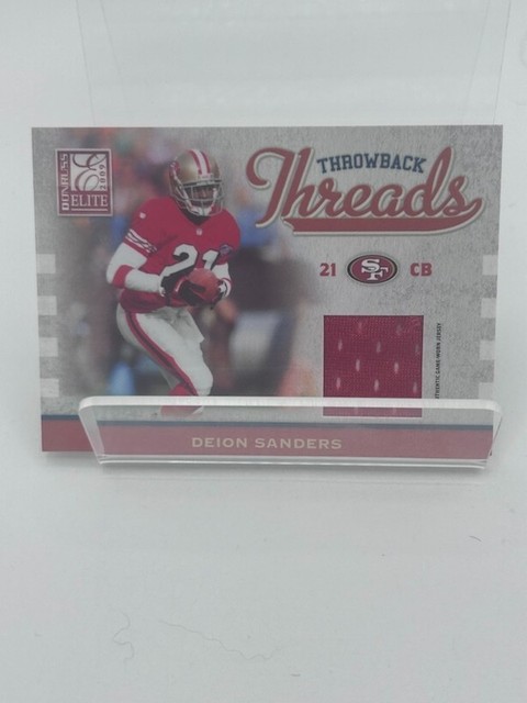 2009 Donruss Elite Throwback Threads Dual Relic /299 Deion Sanders Jersey