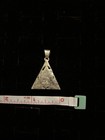 Native American Made Blue and Green Fire Opal Triangle Pyramid Pendant 925 WB — photo 8