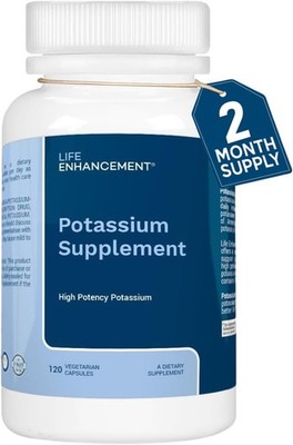 Life Enhancement High Potency 1020 mg Potassium Supplement for Muscle, Brain & B