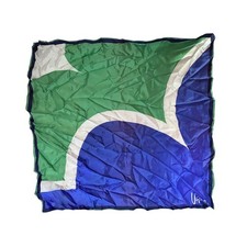 Vintage Vera Neumann Scarf - Signed - Abstract - Blue Purple Green