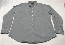 Vintage Ralph Lauren Mens XXL Custom Fit Long Sleeve Button Down Striped