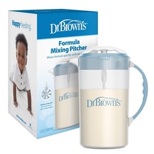 Dr. Brown's Baby Formula Mixing Pitcher with Adjustable 36 Ounces, Blue