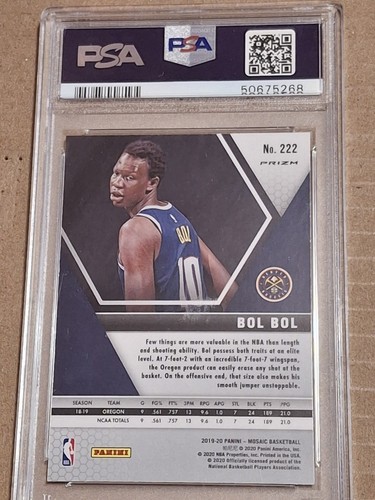 2019 BOL BOL PANINI MOSAIC ROOKIE REACTIVE BLUE CARD RC #222 PSA 9 NUGGETS - Picture 4 of 6