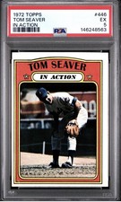 1972 Topps In Action Tom Seaver #446 NY Mets Bright Colors PSA 5 EX LOW POP!