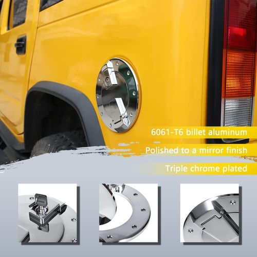 Nuovo coperchio tappo serbatoio gas carburante cromato per Hummer H2 2003-2009 - Foto 6 di 11