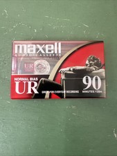 Maxell UR 90 Minute Blank Audio Cassette Tapes Normal Bias NEW Sealed