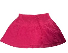 VTG Y2K Fashion Bug Pink Drawstring Mini Skirt  Sz Large  Cotton