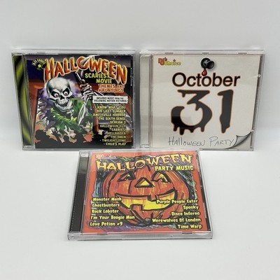 DJ's Choice Halloween CD LOT OF 3: Halloween Party Music, October 31, Scary CDs
