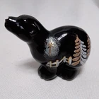 Fenton Art Glass Figurine Polar Bear Hand Painted Signed S Stephens Damaged