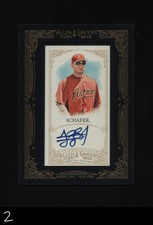 2012 Topps Allen & Ginter Mini Framed Auto #AGA-JS Jordan Schafer