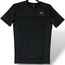 Venum G-Fit Air Rashguard Shirt Men’s LG Black Short Sleeve MMA BJJ Compression