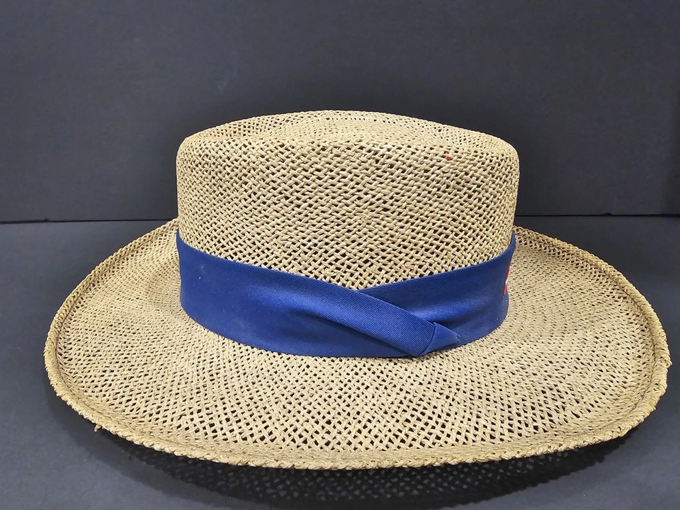 Vintage 1996 Olympics Hanes Atlanta Ga. Volunteer  Straw Hat Cap Fedora - Image 3 of 4