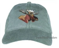 Moose Embroidered Cotton Cap NEW Wildlife Hat
