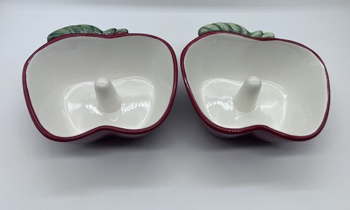 Ceramic Apple Bakers Set of 2 Microwave/Freezer Safe New In Box | H - Picture 1 of 6