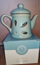 2 Piece Oil Burner Teapot Style In Green New And  Boxed 