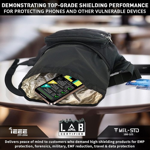 FreeRoam Faraday Gürteltasche Bauchtasche Travel Sling mit RF/EMF Abschirmung Li... - Bild 6 von 10