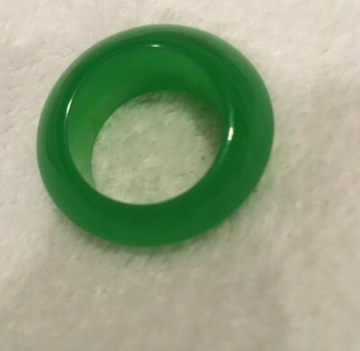 Lucite Translucent Green Hoop Ring Size 8.5