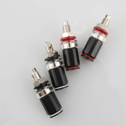 Amplificador HiFi poste de encuadernación enchapado en rodio 4 piezas enchufe hembra cita - Imagen 6 de 8