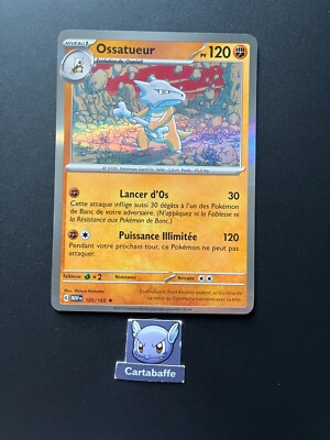 Coffret De 10 Cartes Pokémon Françaises - Ossatueur Holo/Reverse Aléatoire (Écarlate/Violet 151) - 9