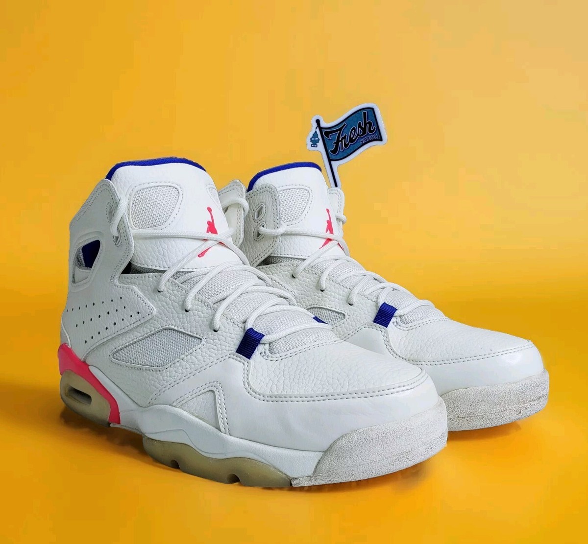 Nike Air Jordan Flight Club 91 Ultramarine Men Sz Off White Pink  555475-125