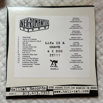 Nekromantix - Life is a Grave & I Dig It (2006) CD, Recorded in Hell RARE PROMO