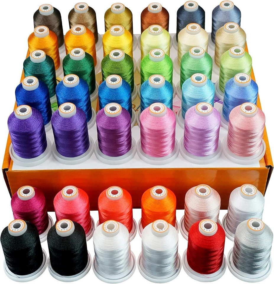 Color-Fast 1000M Polyester Thread Kit for Sewing Machines - 42 Colors Included - Image 3 of 4