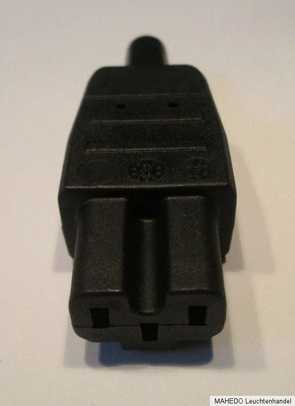 Heißgerätestecker Warmgerätestecker Kaltgerätestecker Geräte Stecker schwarz 230 - Bild 4 von 4