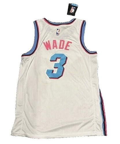 Nike Dwyane Wade Miami Heat Swingman BluePinkJersey Size XL