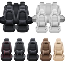 For KIA Soul 2010-2023 PU Leather Full Car Seat Covers 5-Seat Front Rear Cushion