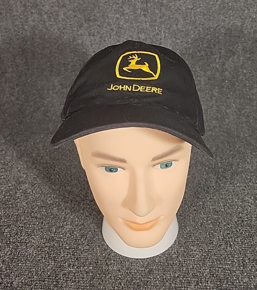 John Deere Black Adjustable Buckle Trucker Baseball Cap One Size-image