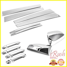 For 2015-2017 Toyota Camry Pillar Post+Chrome Handle+Mirror Covers No Signal