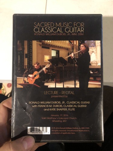 Sacred Music For Classical Guitar Ronald William Dubois Dvd - Picture 2 of 2