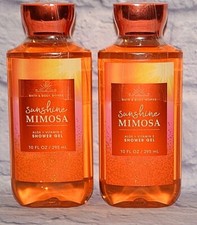 2 BATH BODY WORKS SUNSHINE MIMOSA ALOE VITAMIN E SHOWER GEL BODY WASH 10 OZ