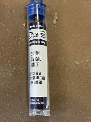 Gunslick Pro .25 CAL Rifle  Benchrest Phosphor Bronze Bore Brush 91004  free s&h