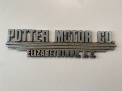 #ad Vintage Potter Motor Co Buick Elizabethtown North Carolina Metal Dealer Badge $36.00