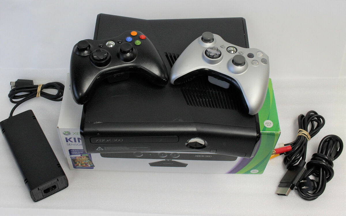 Microsoft Xbox 360 S Slim Model 1439 Console W/ Kinect Microsoft Xbox 360 S Slim Model 1439 Console W/ Kinect