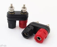 20pcs Nickel Plated 2-way Dual Binding Post Audio Amplifier Terminal Banana Jack
