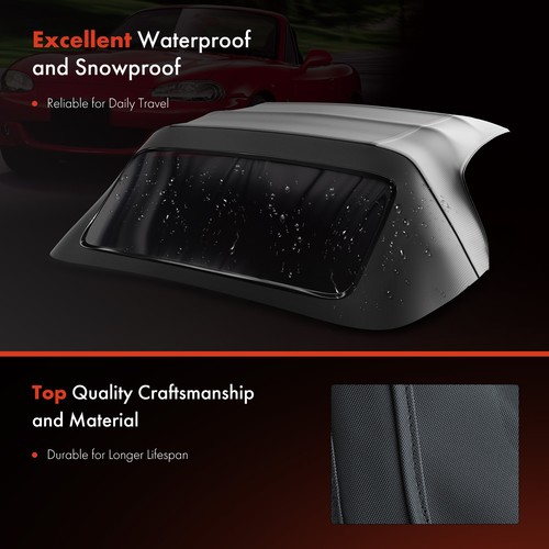 Convertible Soft Top with Plastic Window for Alfa Romeo Spider GT Veloce 71-94 - Picture 6 of 8