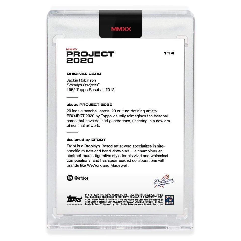 JACKIE ROBINSON #114 | TOPPS PROJECT 2020 CARDS | BOX DODGERS - Image 3 of 3