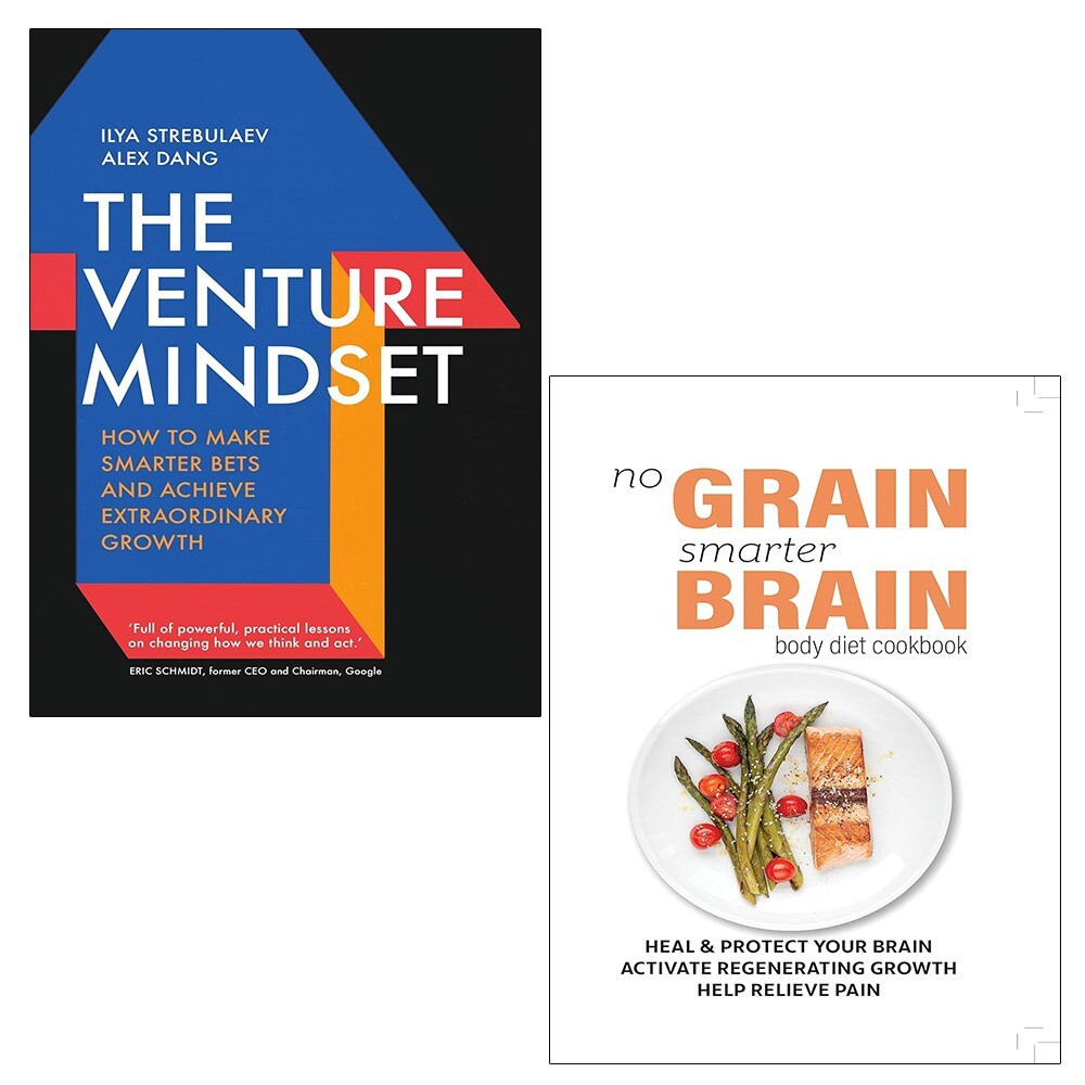 Venture Mindset Ilya Strebulaev HB, No Grain Smarter Brain Body Diet 2 Books Set